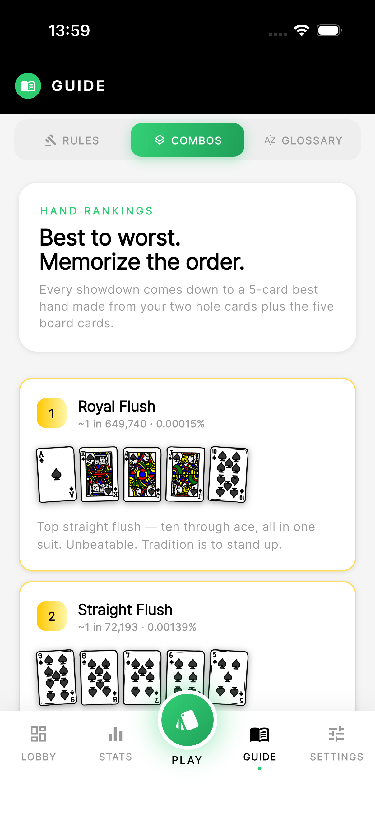 Guide screen