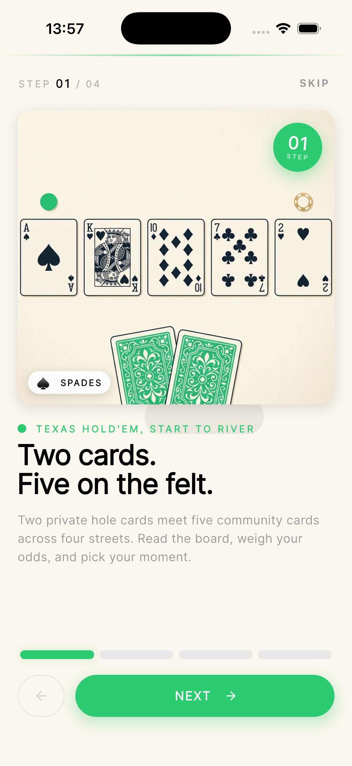 Onboarding screen